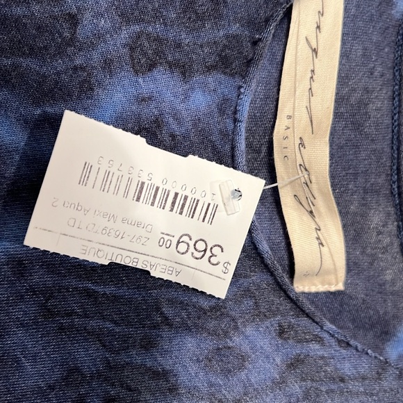 Raquel Allegra Cotton/polyester Tie Dye “ drama maxi aqua 2” size medium - Picture 3 of 7